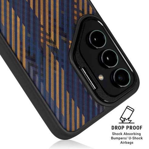 Retro Fall Pattern Galaxy S25 Kickstand Case